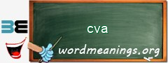 WordMeaning blackboard for cva